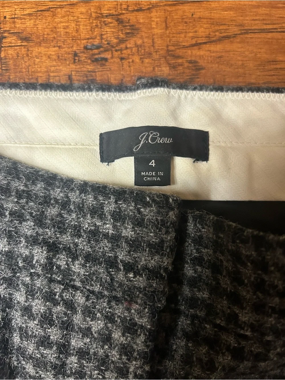 J.Crew Old Money Skimmer Wool Houndstooth Cropped Tailored Lined Trouser Pant